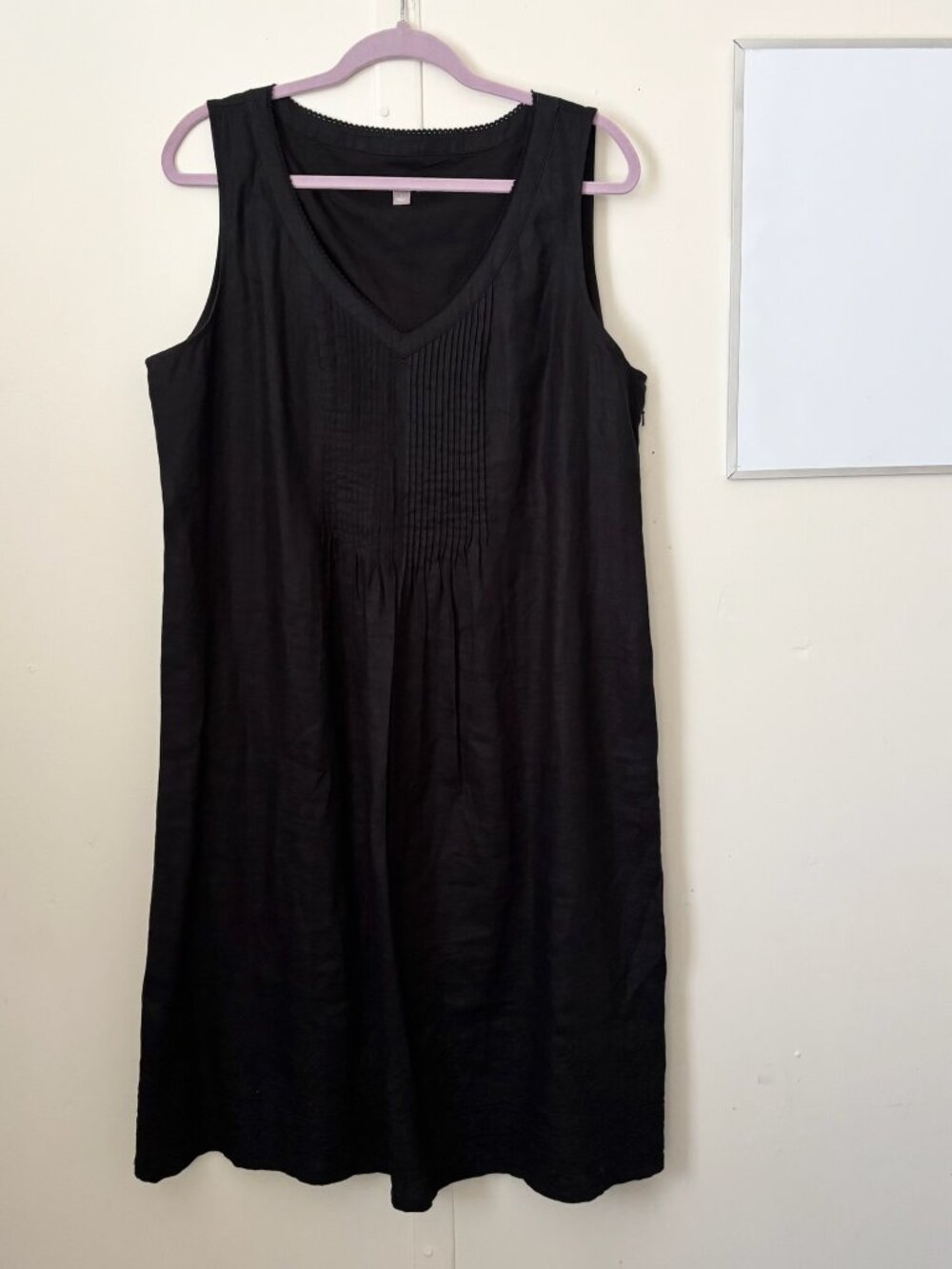 J Jill Linen Pintuck Bodice Embroidered Midi Dress - Picture 2 of 7
